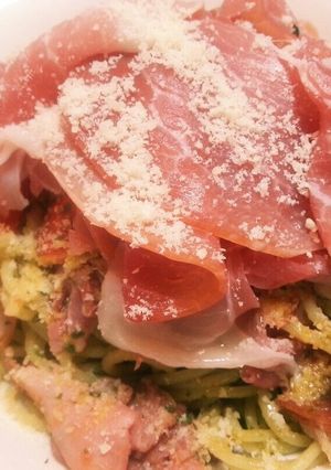 生ハムとトマトのバジルソースパスタ-レシピのメイン写真