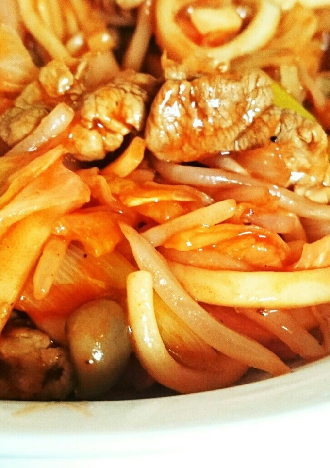我が家の具だくさん焼きうどん-レシピのメイン写真