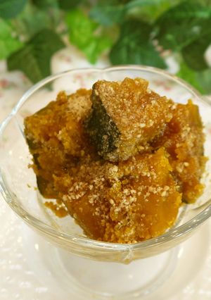 かぼちゃの胡麻まぶしに 蜂蜜とえごま油♡-レシピのメイン写真