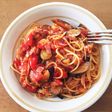 ナスとプチトマトのパスタ