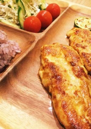香ばしい☆ササミのマヨチーカレー焼き-レシピのメイン写真