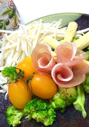 生ハムと温野菜-レシピのメイン写真