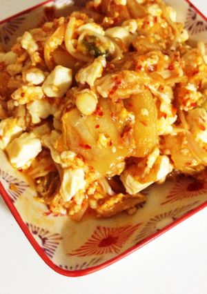 お肉無し!キムチで簡単炒め物-レシピのメイン写真