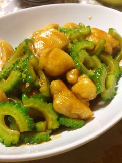 ゴーヤと鶏胸肉の照り焼き-レシピのメイン写真