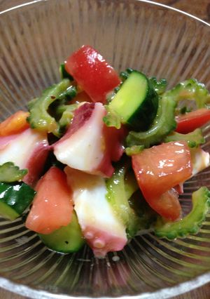 すっぱ旨〜い☆たこゴーヤ夏野菜の梅肉あえ-レシピのメイン写真