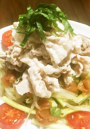 もやしときゅうりの冷しゃぶ 梅肉添えて-レシピのメイン写真