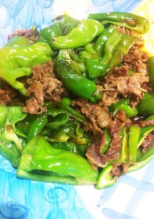 甘じょっぱいピーマンと牛肉の炒め物-レシピのメイン写真