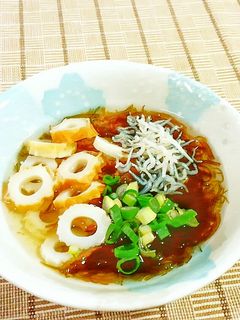 簡単☆もずく竹輪にジャコのせて♪-レシピのメイン写真