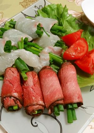 細ねぎの鯛巻き、ビーフ巻き-レシピのメイン写真