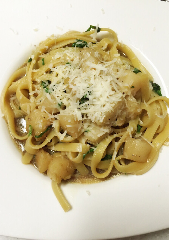 だし醤油で簡単！ホタテとシソの和風パスタ-レシピのメイン写真