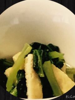 小松菜と油揚げの煮びたし-レシピのメイン写真