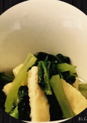 小松菜と油揚げの煮びたし-レシピのメイン写真
