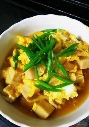 凍り豆腐の卵とじ煮-レシピのメイン写真