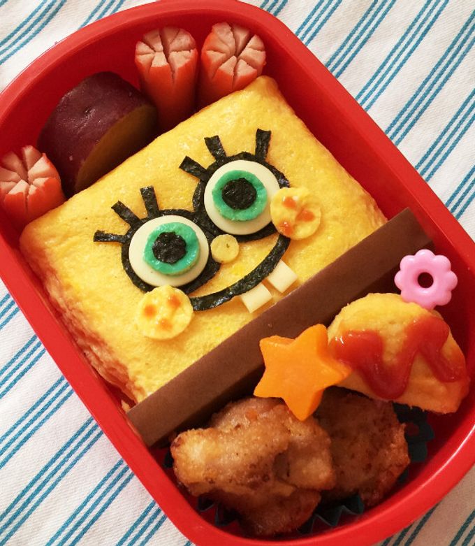 キャラ弁☆スポンジボブ☆オムライス弁当 by yokkoiro
