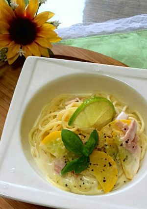 ズッキーニのクリーム冷製パスタ-レシピのメイン写真