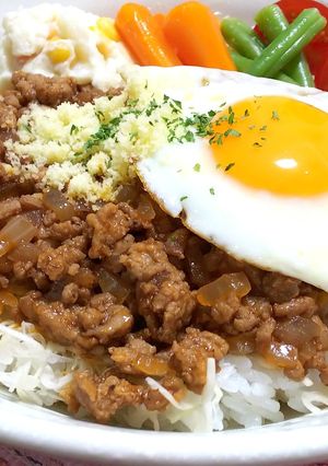 ハンバーグソースの そぼろ丼-レシピのメイン写真