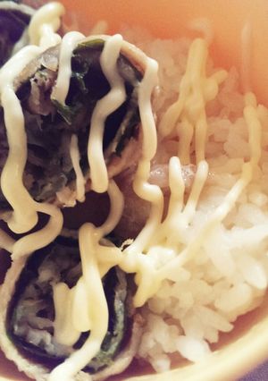 豚ロースしそ巻き餃子のプチどんぶり-レシピのメイン写真