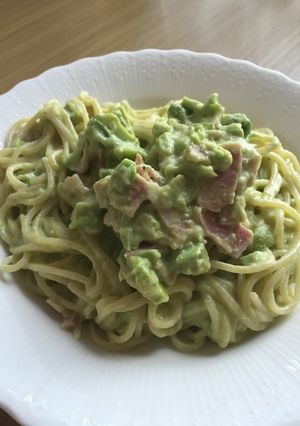 枝豆とアボカドのカルボナーラ風パスタ-レシピのメイン写真