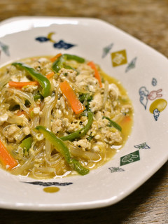 鶏ミンチと豆腐・春雨の炒め煮-レシピのメイン写真
