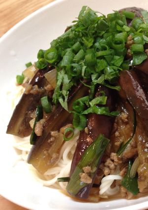 なすのピリ辛ぶっかけそうめん-レシピのメイン写真