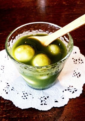 冷し白玉団子のお汁粉~抹茶~-レシピのメイン写真