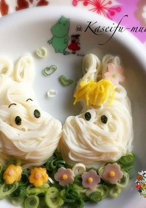 ムーミン＆フローレン♘キャラ麺-レシピのメイン写真