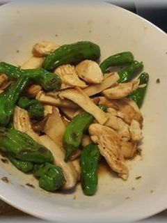 ししとうとエリンギ、鶏肉のポン酢炒め-レシピのメイン写真