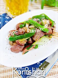 砂肝とピーマンの炒め物♪-レシピのメイン写真