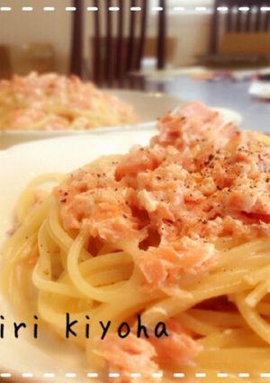 ＊残った鮭で＊サーモンクリームパスタ-レシピのメイン写真
