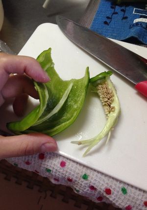 万願寺シシトウ(とうがらし)の種だし方-レシピのメイン写真