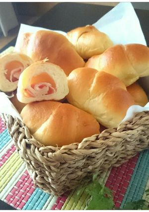 手捏ねパン☆ふわふわハムマヨロールパン★-レシピのメイン写真