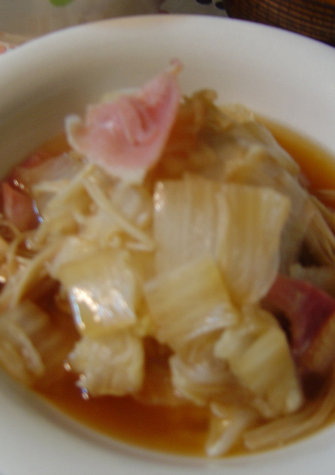 超簡単！白菜とハムのくたくた煮-レシピのメイン写真