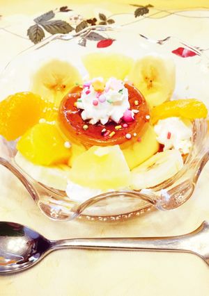 簡単プリンアラモード-レシピのメイン写真
