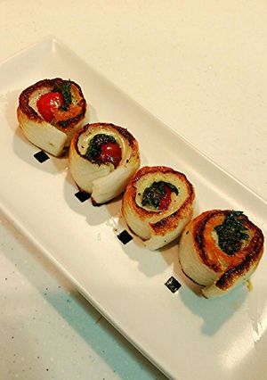 簡単!トマトの竹輪巻き♪お弁当におすすめ-レシピのメイン写真