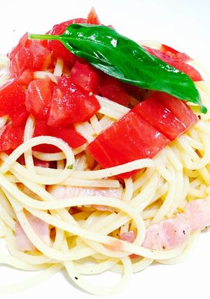 フレッシュトマトとベーコンの冷製パスタ-レシピのメイン写真