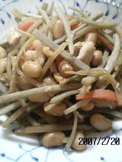 きんぴら鶏ごぼう&豆-レシピのメイン写真