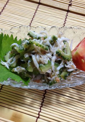 苦くない☆釜揚げしらすとゴーヤの梅肉あえ-レシピのメイン写真