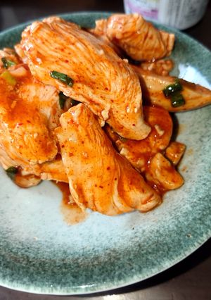 鶏むね肉のキムチ漬け-レシピのメイン写真