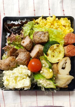 8/31ﾖｯﾁｬﾝ☆豚肉ガーリックお弁当-レシピのメイン写真