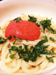 夏にさっぱり♡大葉明太うどん-レシピのメイン写真