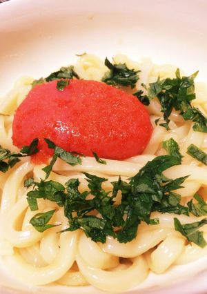 夏にさっぱり♡大葉明太うどん-レシピのメイン写真