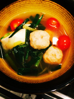ニラと鶏団子の旨辛☆ラー油スープ-レシピのメイン写真