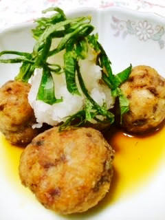 ☆鰯のつみれ揚げ☆おろしポン酢♪料亭の味-レシピのメイン写真