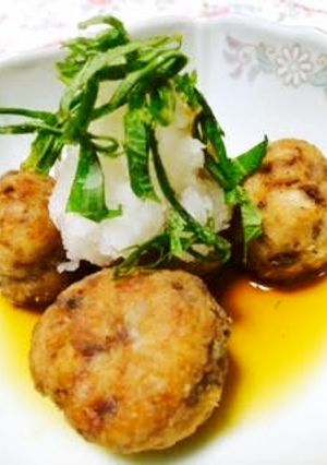 ☆鰯のつみれ揚げ☆おろしポン酢♪料亭の味-レシピのメイン写真