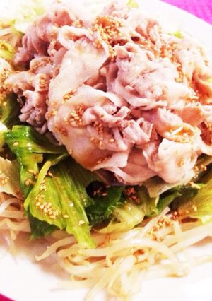簡単 豚バラと野菜の蒸し冷しゃぶ-レシピのメイン写真