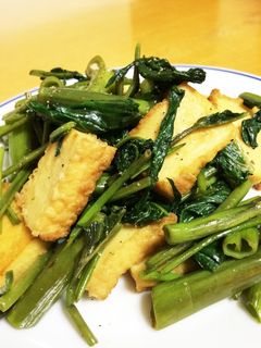 簡単☆厚揚げと空芯菜の炒め-レシピのメイン写真