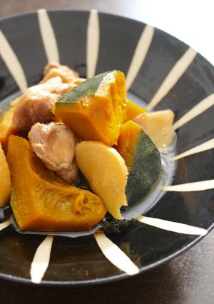 かぼちゃと鶏肉のしょうが煮-レシピのメイン写真