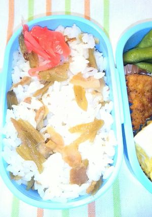 フキ煮の混ぜご飯♥残り物アレンジ✌-レシピのメイン写真