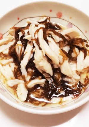 簡単ヘルシー☆もずく酢inサラダチキン-レシピのメイン写真
