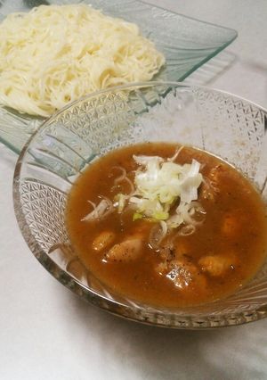 るる161 素麺で♪夏野菜と鶏肉のつけ麺-レシピのメイン写真